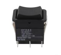 HY12-9-3 On Off On Interruttore a bilanciere, 6 pin pulsante industriale, 125/250V 18/20A, per apparecchi elettrici domestici interruttore dispositivo