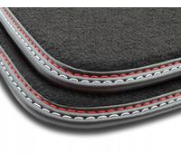 HY31-2 Set Tappetini Velluto Premium Pelle Rosso&Bianco per Hyundai Tucson IV da
