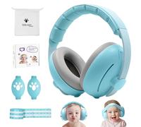 HyAdierTech 2 in 1 Cuffie Neonato Antirumore,Protettori Acustici per Neonati,Regolabili Cuffie Protezione Dormire Bambini,Archetto Regolabile,Ideale per il Sonno,Viaggi,Feste,Fino a 48 Mesi