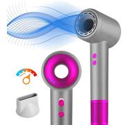 HyAdierTech Asciugacapelli Alta Velocità con Ionico, Phone per Capelli Professionale ioni 2400W AC Motore Professionale con 3 Impostazioni di Calore, Phon Capelli Asciugatura Rapida (grigio+viola)