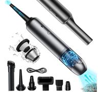 HyAdierTech Aspirabriciole Senza Fili Auto, 16000Pa Mini Aspirapolvere Portatile con ad Alta Potenza e Ricarica USB-C, Aspirapolvere Portatile con Filtro HEPA per Casa Auto Ufficio Peli di Animali