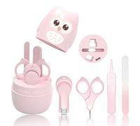 HyAdierTech Manicure Baby | Kit 4 in 1 con custodia, tagliaunghie, forbici, lima e pinzette per depilare | Kit per la cura delle unghie per neonati e bambini | Neonato speciale protezione per neonati