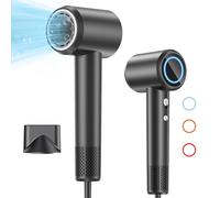 HyAdierTech Seche Cheveux Professionnel, Sèche-Cheveux Ionique avec Buse Magnétique, 3 Températures/2 Vitesses, Moteur Sans Balais pour un Séchage Rapide pour Famille Voyage Salons de Coiffure (nero)