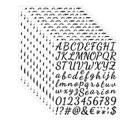 Hyakoz 1008 Pezzi 12 Fogli Lettere Adesive in Vinile Adesivi Lettere Alfabeto Numeri Adesivi Stickers Lettere Adesive Adatti per Fai da Te, Scrapbooking, Biglietti di Auguri, Decorazioni Regalo, Nero
