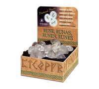 Hyaline Quarzo Rune Set 25 Naturale Sassi con Velluto Borsa lo scarabeo