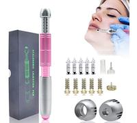 Hyaluron Injection Pen Kit 0,3 ml/0,5 ml Acido Ialuronico Indolore Senza Ago Penna per Iniezione per Anti Invecchiamento, Rimozione delle Rughe, Cura Della Pelle con Testa di 10 Fiale,Rosa