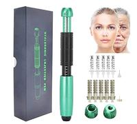 Hyaluron Injection Pen Kit 0,3 ml/0,5 ml Acido Ialuronico Indolore Senza Ago Penna per Iniezione per Anti Invecchiamento, Rimozione delle Rughe, Cura Della Pelle con Testa di 10 Fiale,Verde