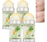 Hyaluronic Acid & Retinol Face Serum Stick, Anti-Aging Firming Serum for Face Neck, Wrinkle Reducing Balm, Balsamo idratante 3 in 1 Smoothing Tightening Balm, Brightens Skin Tone (4 pezzi)