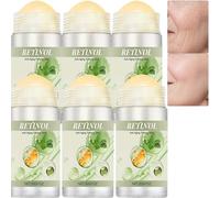 Hyaluronic Acid & Retinol Face Serum Stick, Anti-Aging Firming Serum for Face Neck, Wrinkle Reducing Balm, Balsamo idratante 3 in 1 Smoothing Tightening Balm, Brightens Skin Tone (6 pezzi)