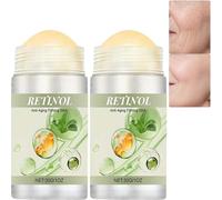 Hyaluronic Acid & Retinol Face Serum Stick, Anti-Aging Firming Serum for Face Neck, Wrinkle Reducing Balm, Balsamo idratante 3 in 1 Smoothing Tightening Balm, Brightens Skin Tone (2 pezzi)