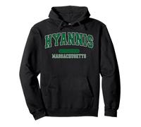 Hyannis, Massachusetts, insediato nel 1639, Arched Varsity Green Felpa con Cappuccio