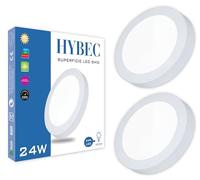 HYBEC - Lampade Soffitto, Plafoniera LED Esterno, Lampadario Bagno, Plafoniere a LED, Lampada Soffitto LED, Lampada Cucina, LED Bagno 4000ºK, 24W (Pack 2)