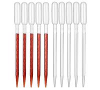 Hyber&Cara 100 pz Pipetta contagocce in plastica graduata 5 ml pipette pasteur per trasferimento di liquidi