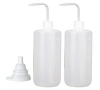 Hyber&Cara 2 Pezzi Bottiglia di plastica da spremere 500 ml stretta e tappo, bottiglie di lavaggio di sicurezza per laboratorio, irrigazione di piante, lavaggio di tatuaggi