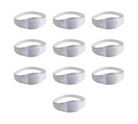 HYBEW 10 braccialetti luminosi a LED, di sicurezza notturna, si illuminano al buio, bomboniere per Halloween, Natale, concerti, festival, sport, campeggio, 0.98x2.76inch, Silicone, Non pietra preziosa