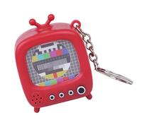 HYBEW Portachiavi con televisori classici che parlano incandescente, compatto, stile retrò, per amici e familiari, Rosso, Taglia unica