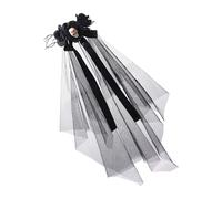 HYBEW Velo da strega Elegante Copricapo Caratteristiche Bowknot Halloween Party Costume Per Donne Copricapo Elegante Costume Per Halloween
