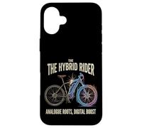 Hybrid Rider Analogue Roots Digital Boost E-Bike Acustica Custodia per iPhone 16 Plus