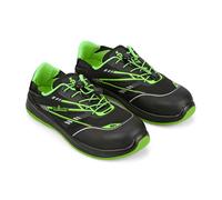 Hybrid Tech Green, scarpe antinfortunistiche EU 42 UK 8 • Tomaia: mesh nero +