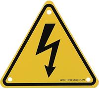 Hybrid warning sign - flash for working on hybrid and electric vehicles, aluminium