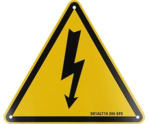 Hybrid warning sign - flash for working on hybrid and electric vehicles, aluminium