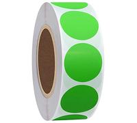 Hybsk Color Coding Dot Labels 25mm Round Natural Paper Stickers Adhesive Label 1,000 Per Roll verde