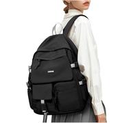 HYC00 Zaino da Scuola Superiore Ragazza Zaino Scuola Zainetto Universita Donna Zaini Scolastici Media College Backpack per 14 Pollici Porta PC Casual Baypacks per Adolescenti Scoool Bag,Nero