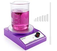HYCC Agitatore magnetico, Miscelatore magnetico 3000 RPM, Piastra di agitazione Max agitazione liquido 3 litri, Agitatori da laboratorio con 7pezzi stir bar Set e stir bar Retriever