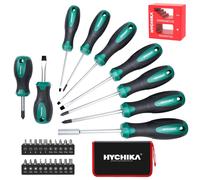 HYCHIKA 30 PZ Set di Cacciaviti Professionali con Cacciaviti a Testa Piatta e Phillips, Resistente Strumento Kit Cacciavite Manuale per DIY, Casa, Ufficio