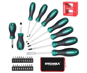 HYCHIKA 30 PZ Set di Cacciaviti Professionali con Cacciaviti a Testa Piatta e Phillips, Resistente Strumento Kit Cacciavite Manuale per DIY, Casa, Ufficio