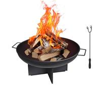 HYCHIKA Braciere da Giardino Ø60cm - Cestino per Fuoco da Esterno, Inceneritore per Campeggio, Giardino e Terrazzo