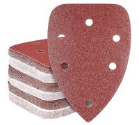 HYCHIKA Carta Vetrata per Levigatrice, 60 Pezzi, 6 Fori con Gancio e Anello, Grana 60/80/100/120/180/240, Compatibile con HYCHIKA 140W Levigatrice Elettrica (Numero di modello: TX104)