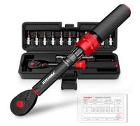 HYCHIKA - Chiave dinamometrica per bicicletta, 0,6 cm, precisione ±2%, 5-25 | Kit di chiavi dinamometriche per bicicletta, 13 pezzi, con 12 punte e custodia per bici, moto, elettronica e manutenzione