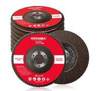 HYCHIKA Disco Lamellare 125mm, 10PC Dischi Lamellari Abrasivi Lamellari, Grana 120, Adatto per Acciaio Inossidabile Metallo e Legno per Smerigliatrice Angolare