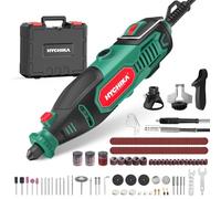 HYCHIKA - Kit di utensili rotanti con affilatrice per motosega, 150 W, 7 velocità variabili, 10000-33000 giri/min, con 167 accessori, per levigatura dettagliata, lucidatura, taglio, perforazione