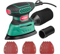 HYCHIKA Levigatrice per Legno 140W, Levigatrice 13000 OPM Con Efficiente Raccolt