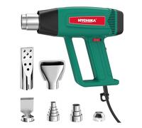 HYCHIKA Pistola Termica Professionale, 60℃- 600℃ Temperatura Variabile Continua, Motore in Rame Puro da 1800W, Protezione da Sovraccarico, 6 Ugelli per Sverniciare, Termoretraibile