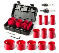 HYCHIKA Sega a Tazza Bi-Metallica 17 PCS, 20Mm-68Mm, Profondità Di Taglio Massim