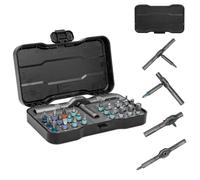 HYCHIKA Set di cacciaviti a cricchetto 24 in 1 - Mini chiave a cricchetto con manico reversibile ad alta coppia, set di punte strette per cacciavite offset ad angolo retto