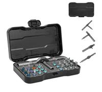 HYCHIKA Set di cacciaviti a cricchetto 24 in 1 - Mini chiave a cricchetto con manico reversibile ad alta coppia, set di punte strette per cacciavite offset ad angolo retto