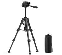 HYCHIKA Treppiede per Livella Laser, Inclinazione e Rotazione Della Livello Laser di 90°, 180°e 360°in Verticale o Orizzontale, con Filettatura da 1/4", Borsa in Tessuto (Altezza: 30-65 cm)