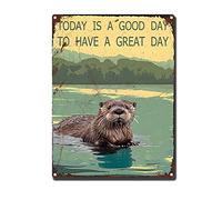 HYCLAM Targa vintage con scritta "Today is a Good Day to Have A Great Day Restoring Ancient Ways Wine Cellar The hotelThe Wall Decora Paint", 30,5 x 40,6 cm, targa in latta