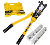HYCLAT 16 tonnellate di filo idraulico crimpatore dell'ansa del cavo della batteria dello strumento di piegatura del cavo con 13 paia di matrici, 9AWG a 600MCM strumento di crimpatura