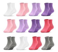 HYCLES Calzini per bambini - 12 paia di calzini in ABS per bambini e ragazzi - Calzini antiscivolo per bambine da 1 a 7 anni, 05# Alle ragazze piace, 3-5 Jahre