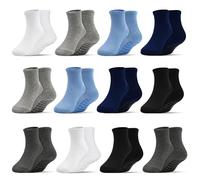 HYCLES Calzini per bambini - 12 paia di calzini in ABS per bambini e ragazzi - Calzini antiscivolo per bambine da 1 a 7 anni, 04# Ai ragazzi piace, 5-7 Jahre