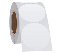 Hycodest Etichette rotonde da 5 cm, 300 pezzi, vuote, scrivibili, etichette adesive per scrivere a mano, etichette circolari bianche per prezzi e vendita garage (bianco)