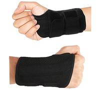 HYCOPROT Tutore Polso con Stecca Metallica, Polsiera per Il Polso Regolabile e Traspirante, Tutore Tunnel Carpale Per Il Polso per Distorsioni, Rsi, Artriti e Tendiniti (L/XL (21-26), Destra-Nero)