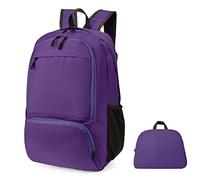 HYCOPROT Zaino Pieghevole Ultraleggero 35L, Zaino da Trekking Impermeabile Piccolo Zaini Ripiegabile, Zaino da Viaggio per Donne Uomini Campeggio Escursionismo All'Aperto (Viola-1)