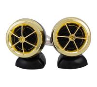 HYDBCNP Altoparlante Tromba Tweeter per Auto Coppia universale di tweeter a cupola mini per auto da 1200 W, neri/oro/argento, con sensibilità di 98 dB.(Gold)