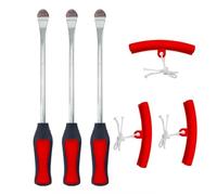 HYDBCNP Leve per Cambio Pneumatici per Moto e Biciclette, Set di Strumenti per la Riparazione, Leva a Cucchiaio per Pneumatici, Protezione per Cappucci valvola per Bici(6Pcs)